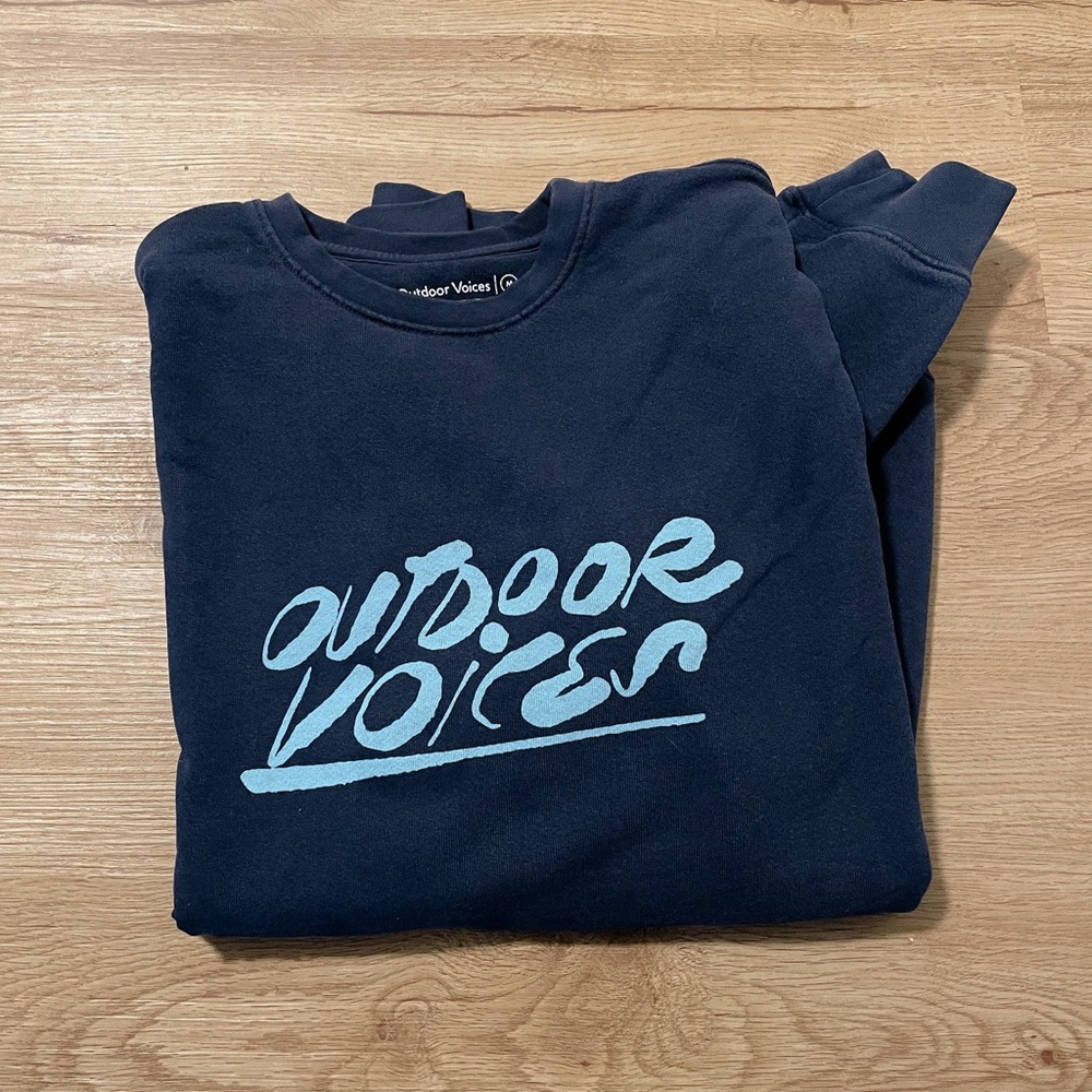 Outdoor Voices dark blue crewneck sweatshirt- MD